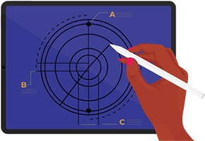 Illustration of technical drawing